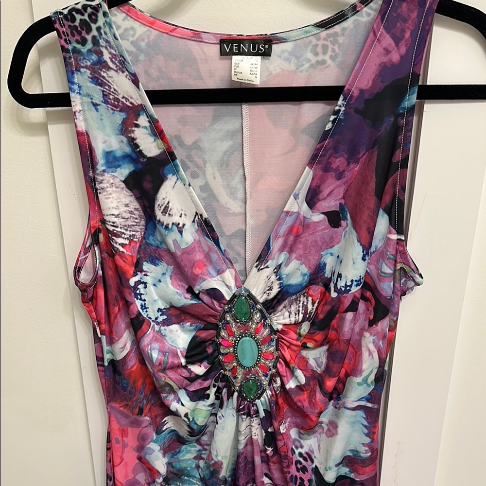 💥VENUS BUNDLE💥Multicolor Sleeveless Dress and Top Bundle -Jewel Accents SZ Large - Picture 5 of 17